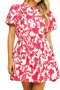 Floral Button Down Mini Dress