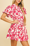 Floral Button Down Mini Dress