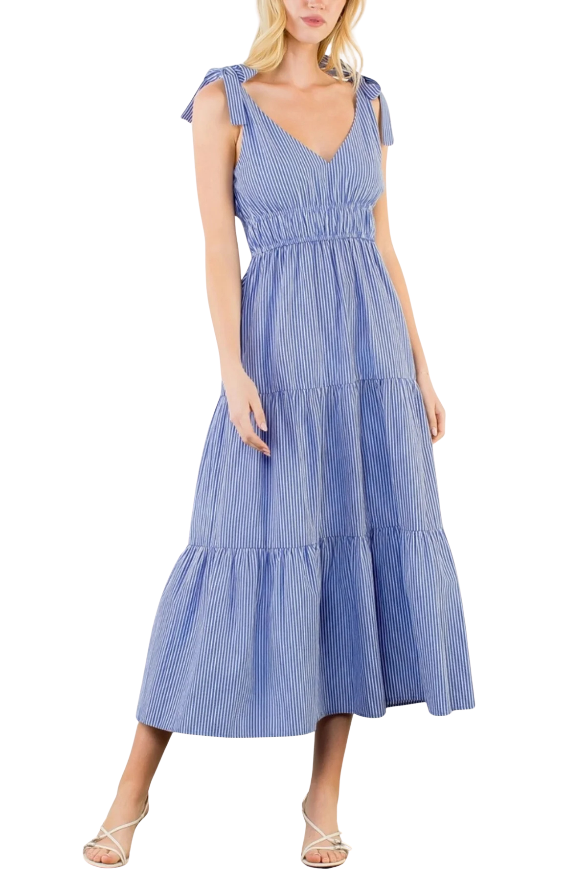 THML Tie Strap Maxi Dress