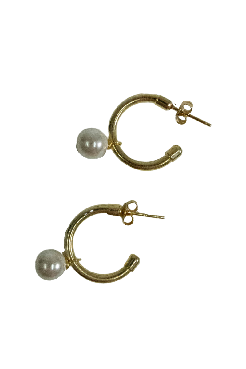 PG Designs Small Pearl Hoops
