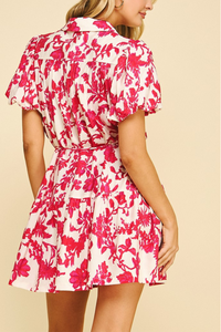 Floral Button Down Mini Dress