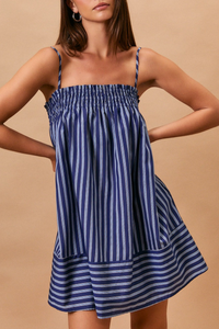 Stripe Sleeveless Mini Dress