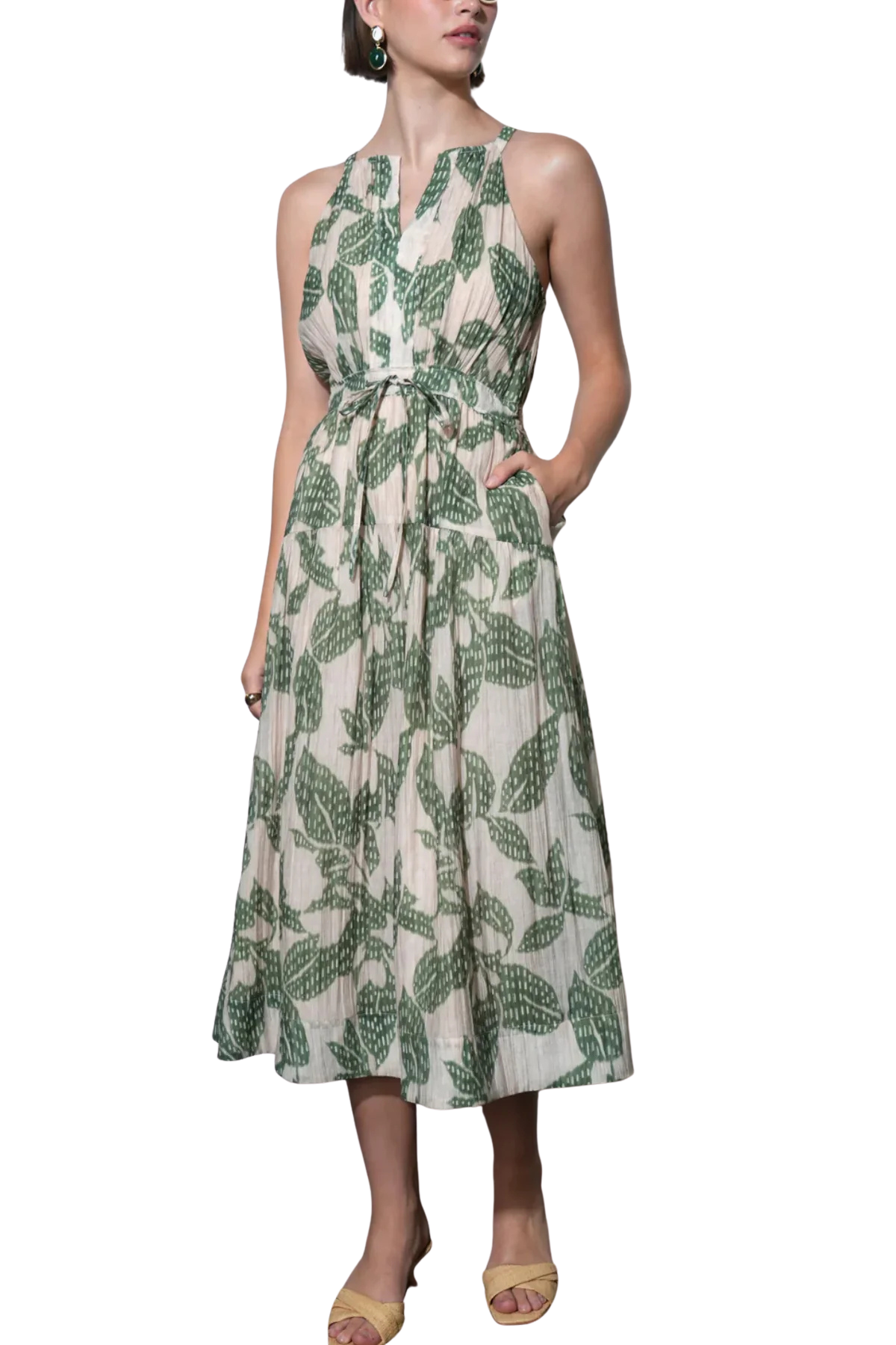 Veneria Halter Midi Dress