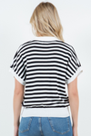 Striped Short Sleeve Polo Top