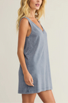Sloane V-Neck Jersey Denim Mini Dress