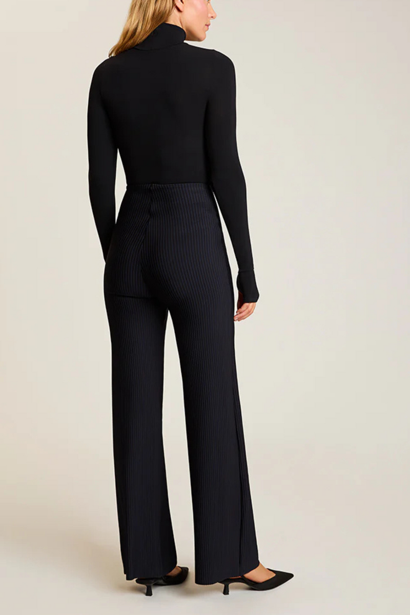 Neoprene Striped Wide Leg