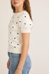 Puff Short Sleeve Sweater Top