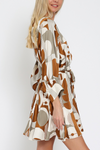 3/4 Dolman Sleeve Mini Dress