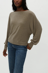 Michael Stars Roxy Balloon Sleeve Ribbed Top