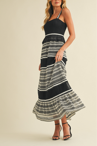 Crochet Tiered Midi Dress
