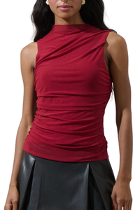 Odilia Ruched Sleeveless Blouse