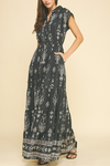Print Tiered Maxi Dress