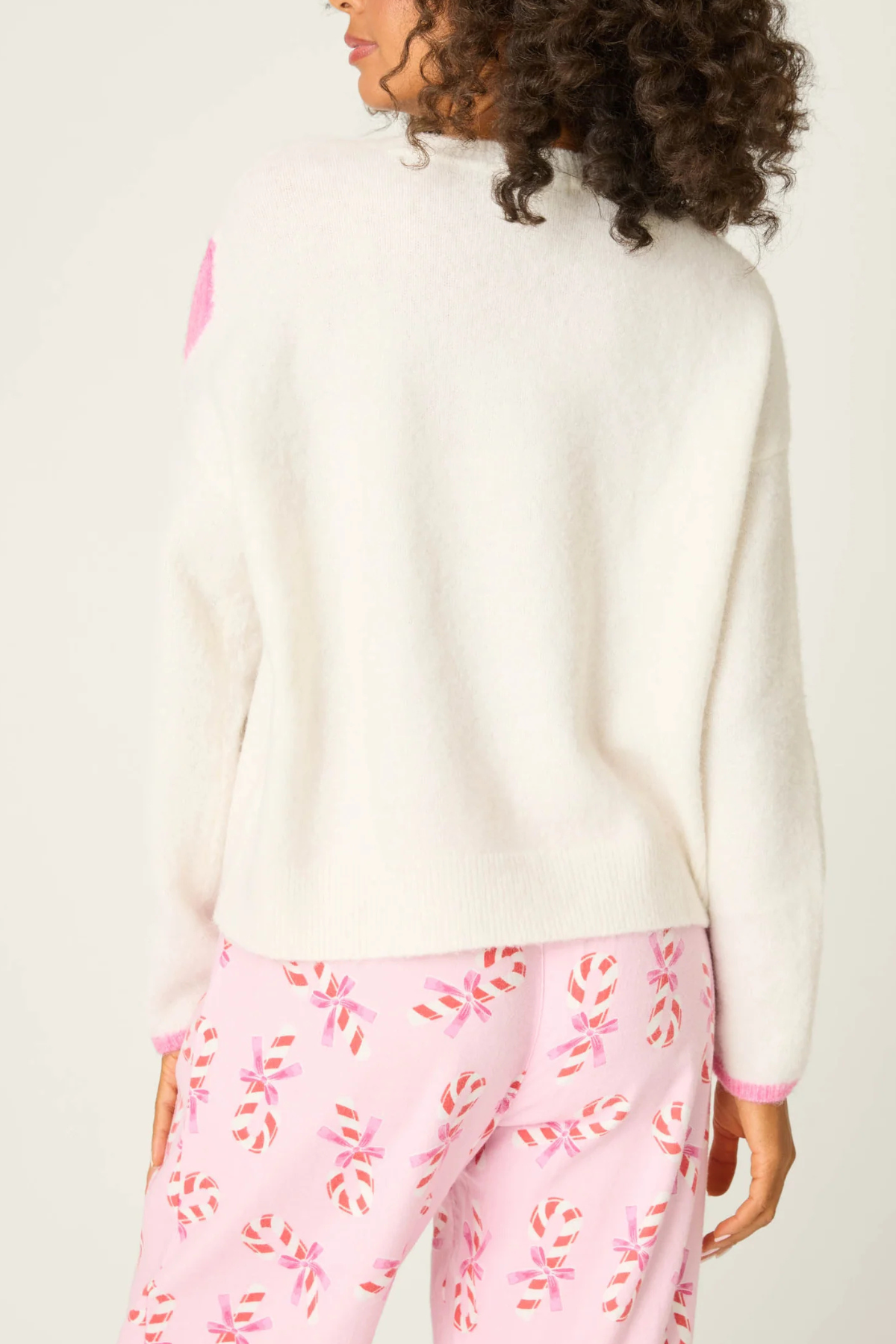 P.J. Salvage Sweeter Than Sugar Bow Print Snuggle Sweater