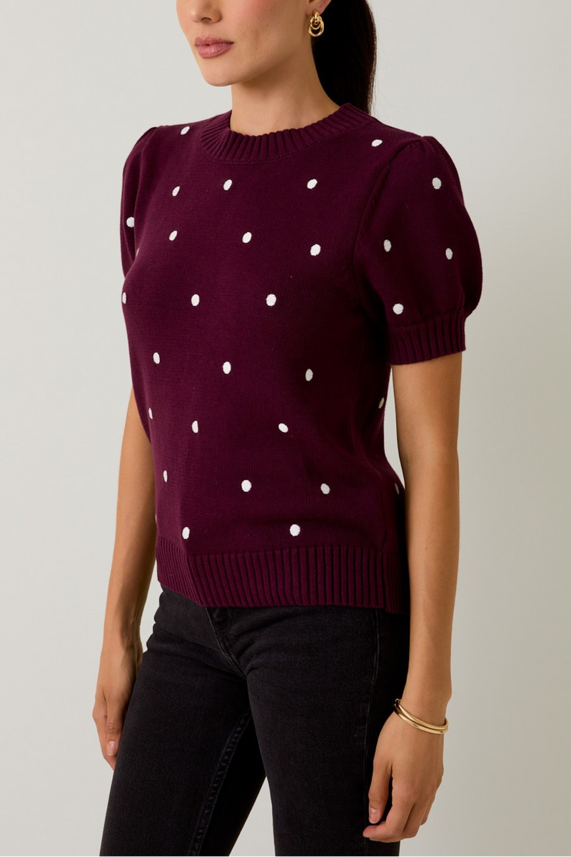 Puff Short Sleeve Sweater Top