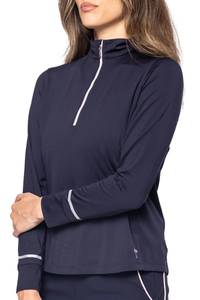 Golftini Long Sleeve Fabulous Mock Pullover
