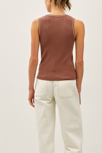 Contrast Line Sweater Tank