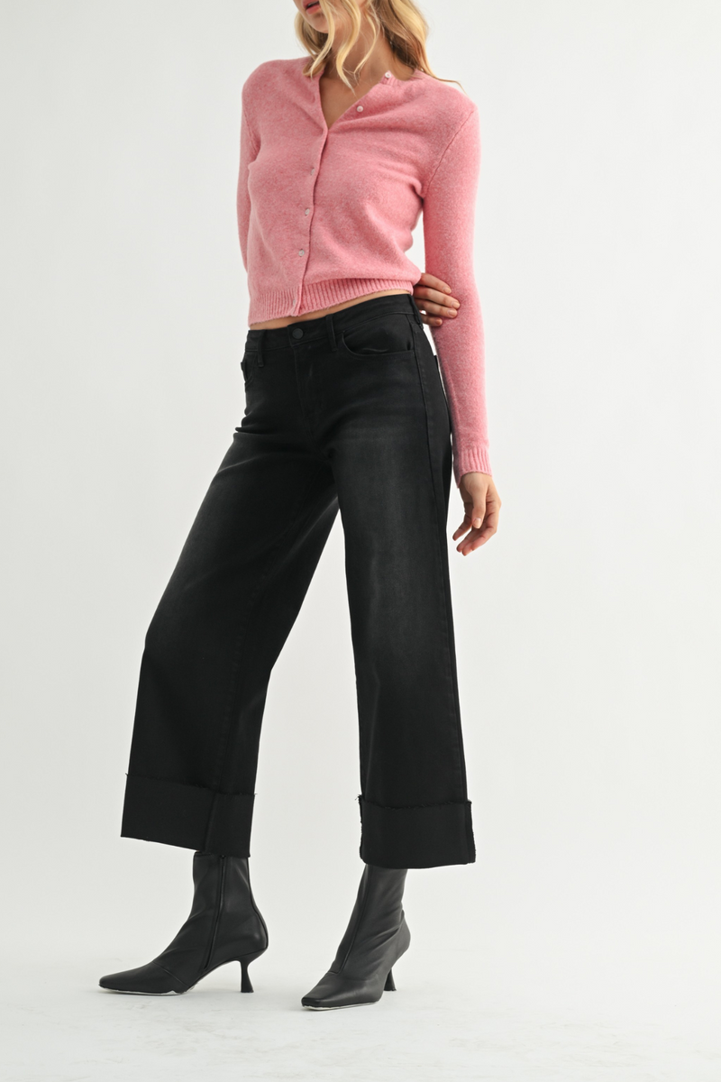 JBD Scissor Cuffed Slim Wide Leg