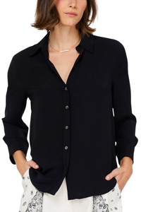 3/4 Sleeve Button Down Shirt