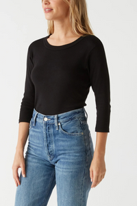 Michael Stars Dora Shine 3/4 Sleeve Tee