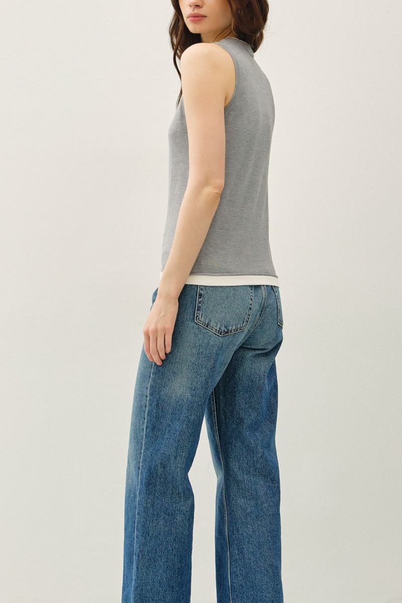 Layered Look Sweater Tank