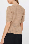 Short Sleeve Scalloped Cardigan Top