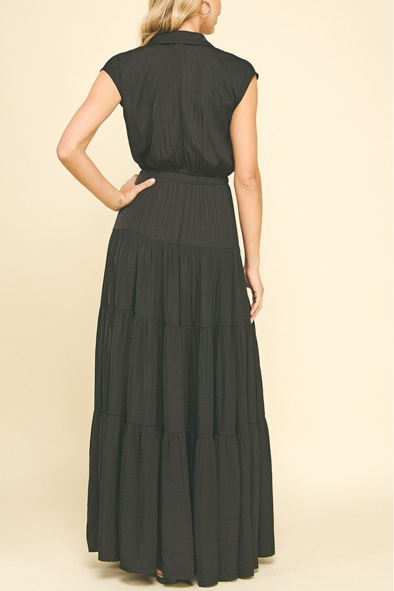 Sleeveless Tiered Maxi Dress
