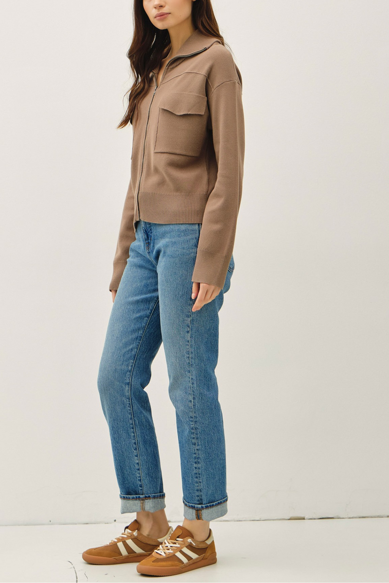 Zip Up Sweater Jacket