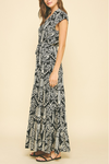 Jungle Print Tiered Maxi Dress