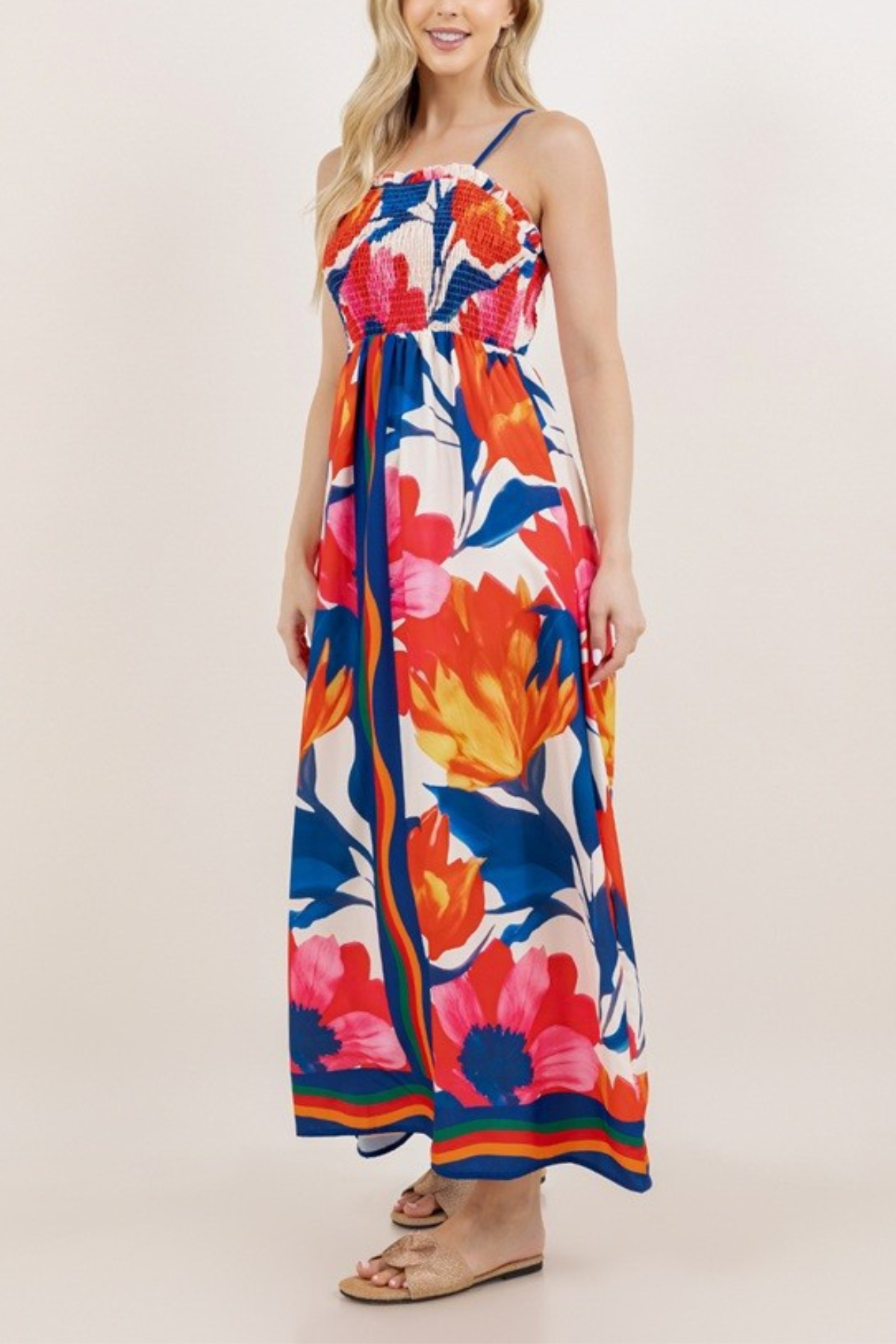 Floral Smocked Maxi Dress