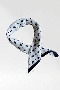 Ivory Paisley Square Scarf