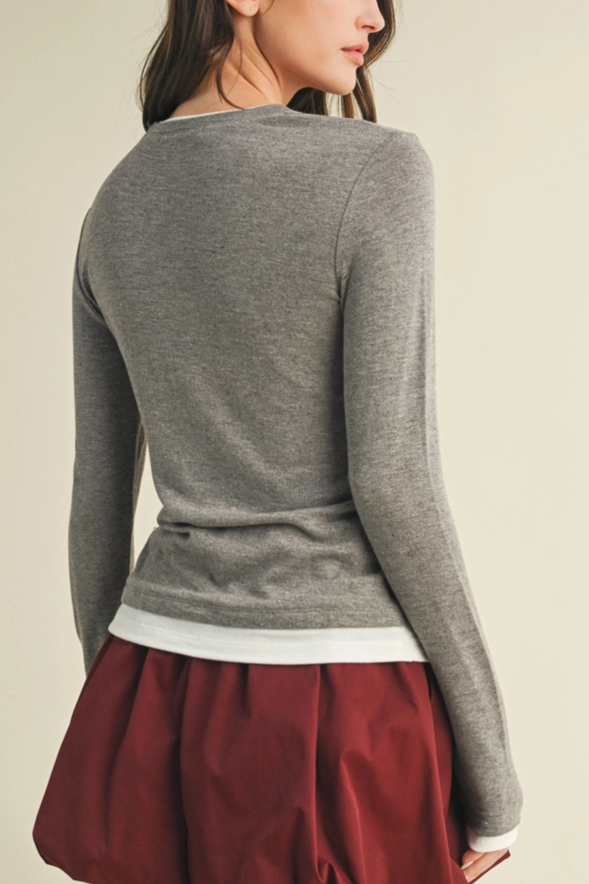 Layering Crew Neck Top
