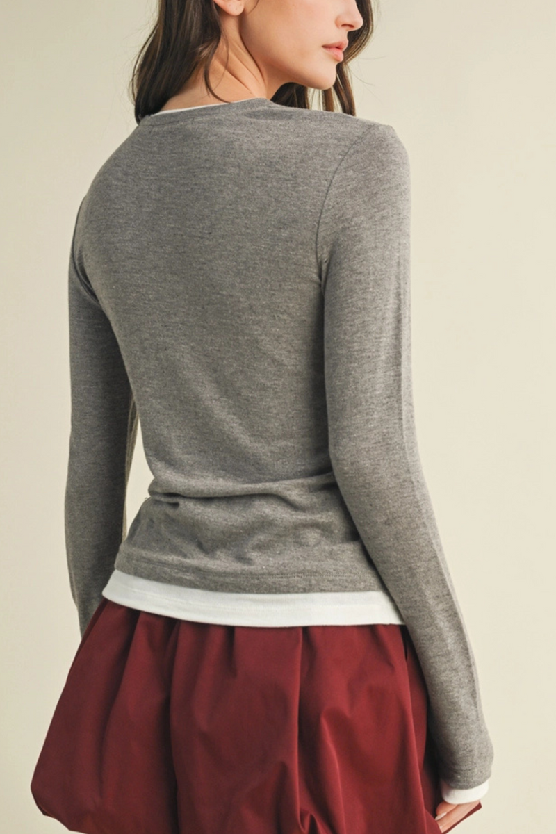 Layering Crew Neck Top