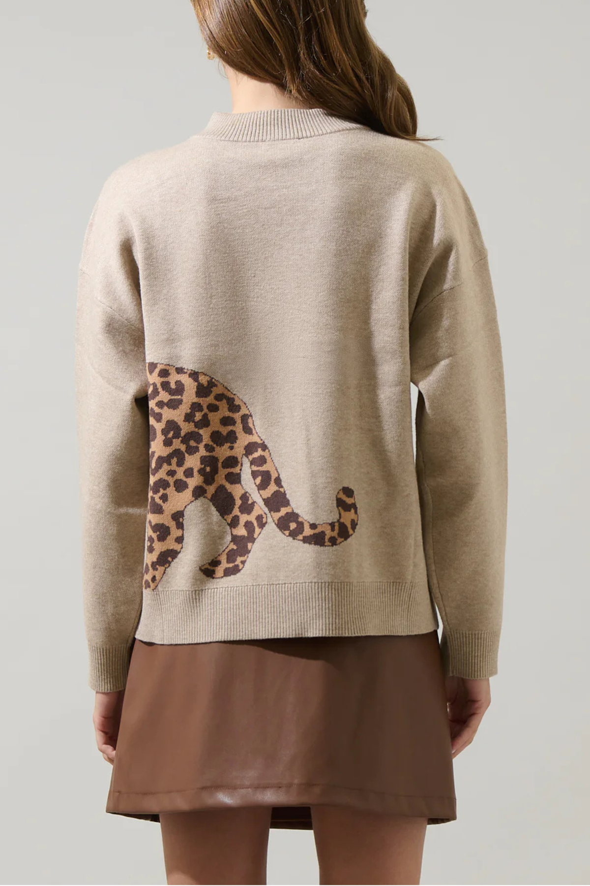 Jazara Leopard Knit Sweater