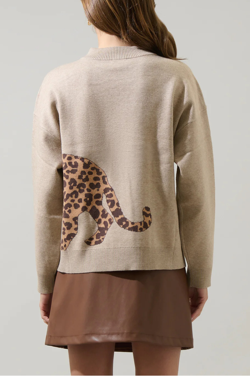 Jazara Leopard Knit Sweater