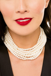 10 Strand Small Pearl Collar Necklace
