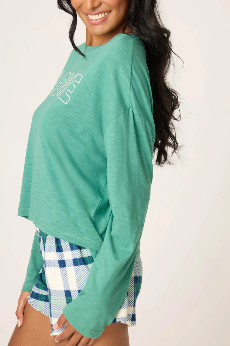 P.J. Salvage Cozy Life "Love" Long Sleeve Top