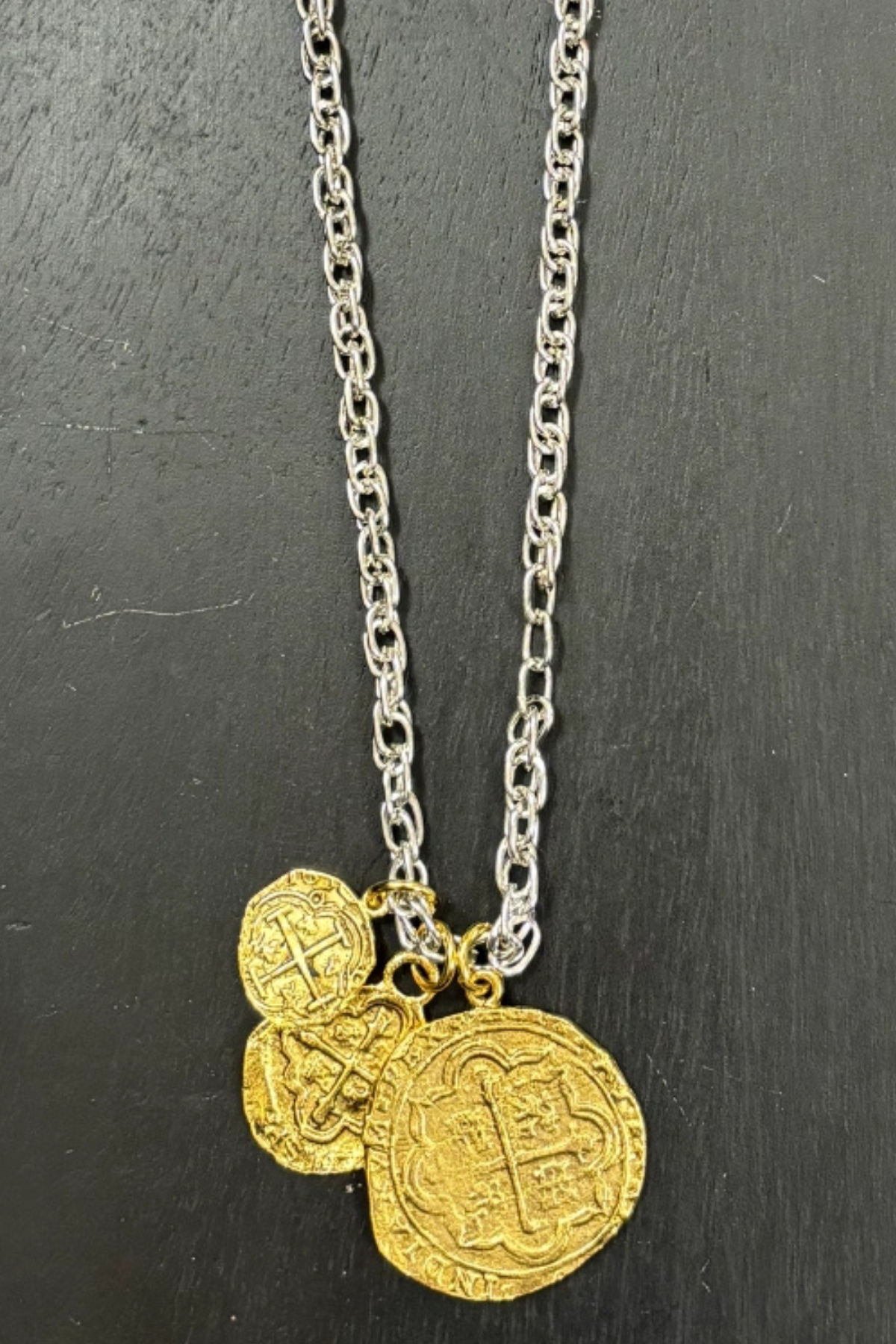 Mixed Metal Coins Necklace