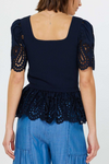 Embroidered Woven Top