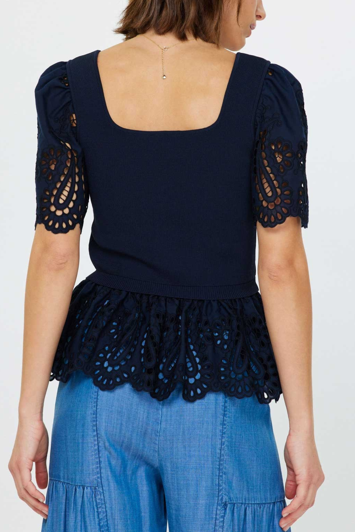 Embroidered Woven Top