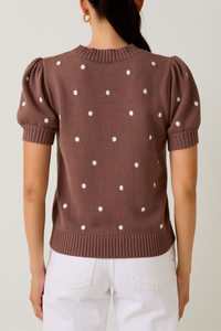 Puff Short Sleeve Sweater Top