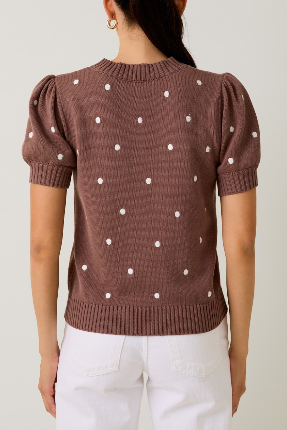 Puff Short Sleeve Sweater Top