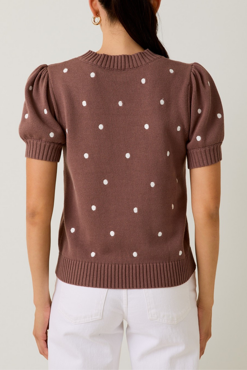 Puff Short Sleeve Sweater Top
