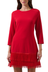 Venetia Fringe Long Sleeve Mini Dress