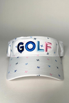 Golf Visor with Puff Logo