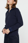 Collared Woven Combo Sweater