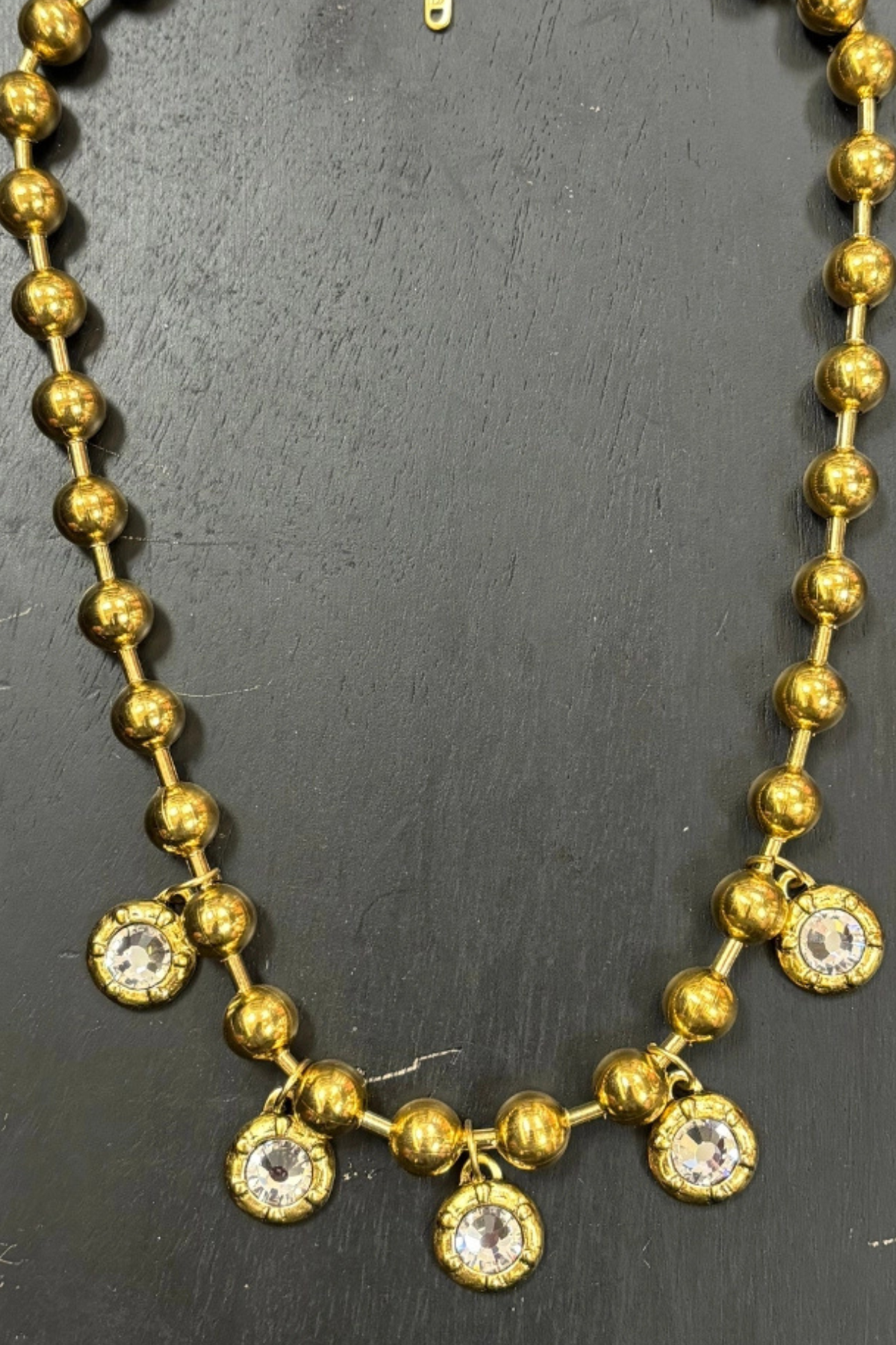 Crystal And Bead Necklace