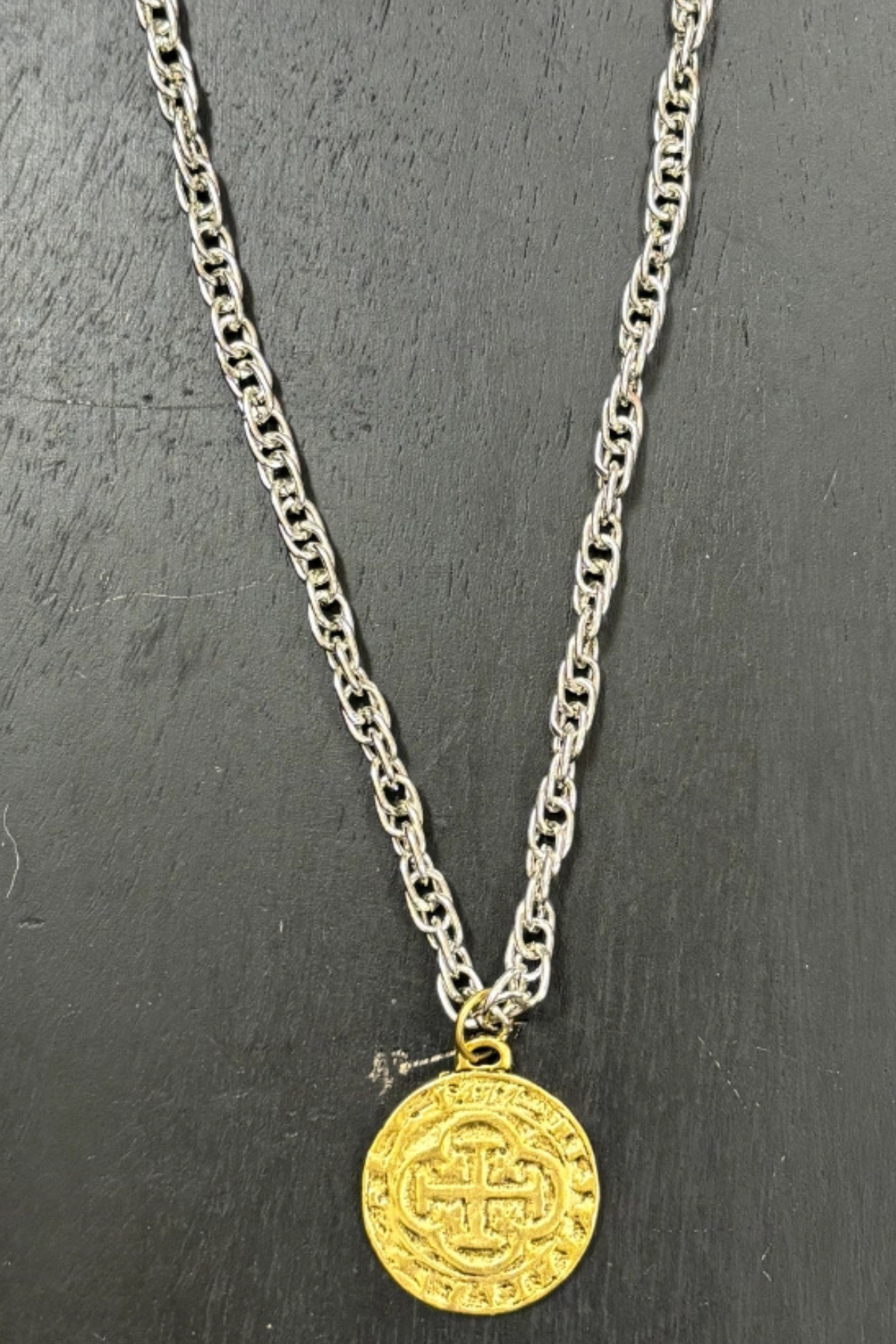 Mixed Metal Pendant Necklace