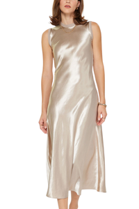 Metallic Front Midi Knit Dress