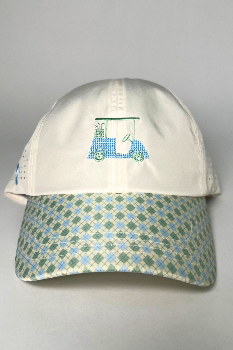 Cross Stitch Golf Cart Hat
