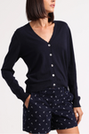 Minnie Rose Cotton Cashmere Frayed Cardigan